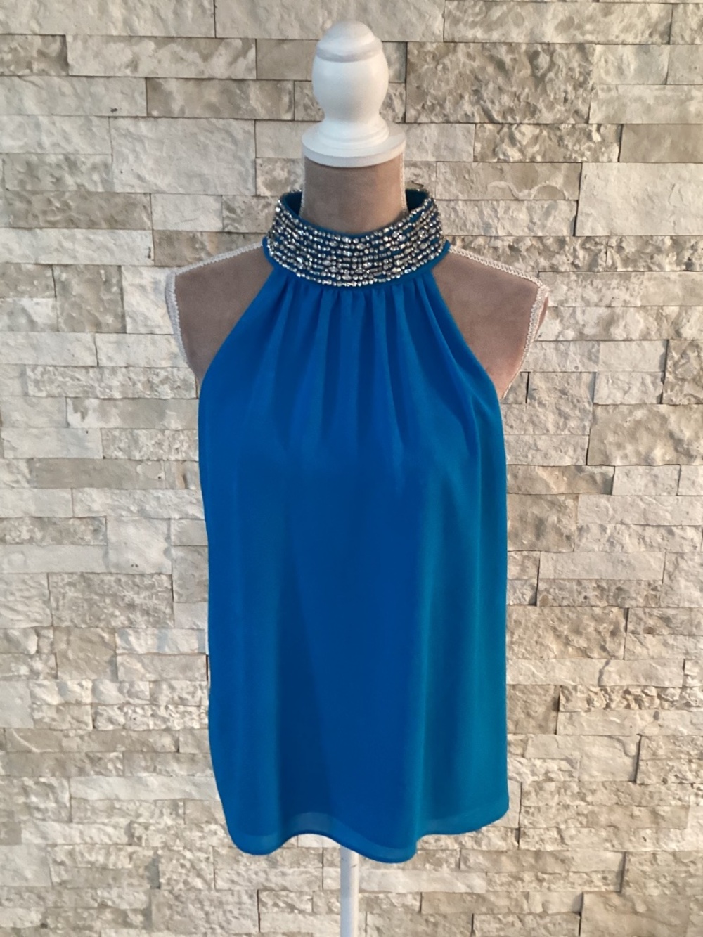 Belle Badgley Mischka Embellished Blouse